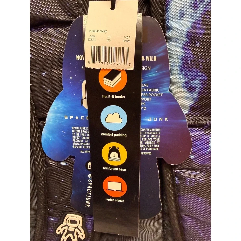 Space Junk Unisex Adult New ASTRONAUT HANDS Backpack - Large (18.5
